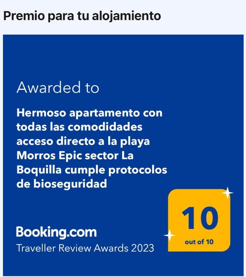 Hermoso Apartamento Con Todas Las Comodidades Acceso Directo A La Playa Morros Epic Sector La Boquilla Cumple Protocolos De Bioseguridad Cartagena Kültér fotó